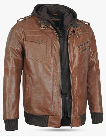 Urban Command Brown Genuine Leather Jacket