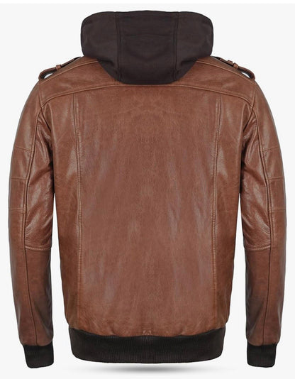 Urban Command Brown Genuine Leather Jacket